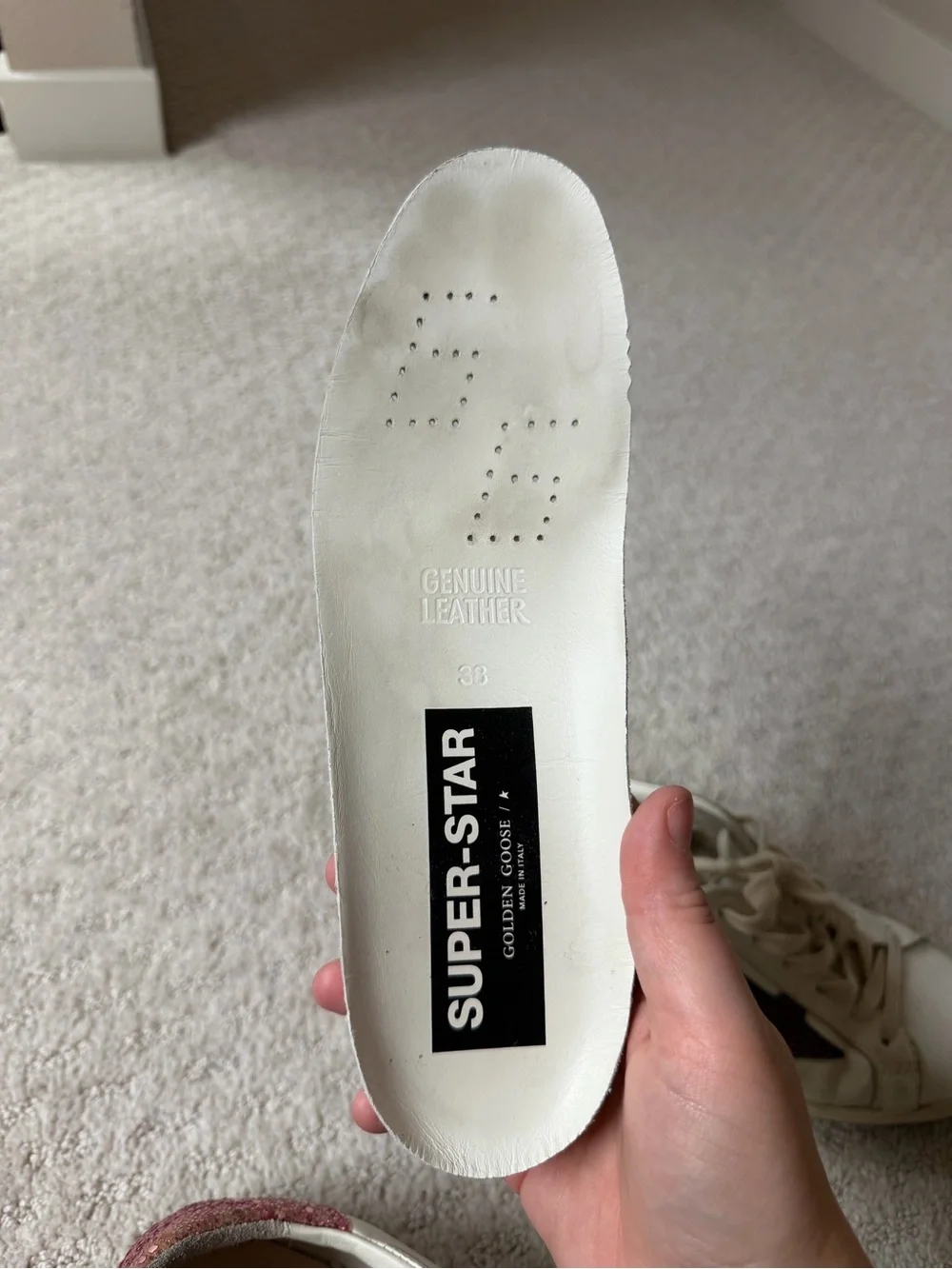 Golden Goose Superstar Distressed Glittered Sneakers ⭐️